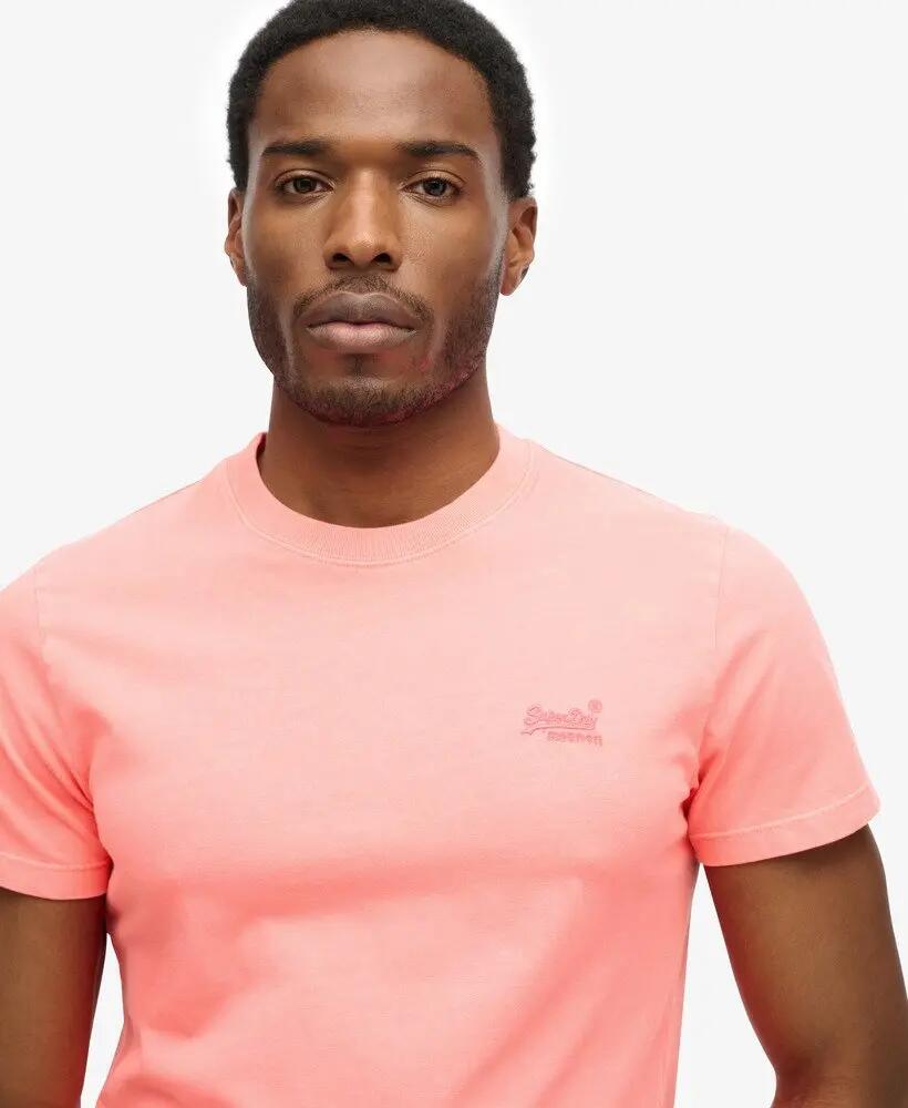 superdry T-shirt Essential Logo brodé néon en coton bio 3/5