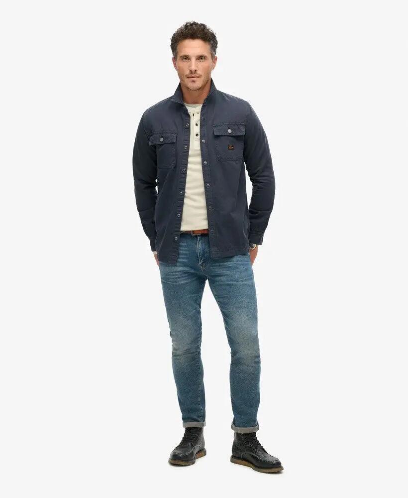 superdry Chemise-overshirt en toile 100% coton biologique MIDNIGHT NAVY 2/6