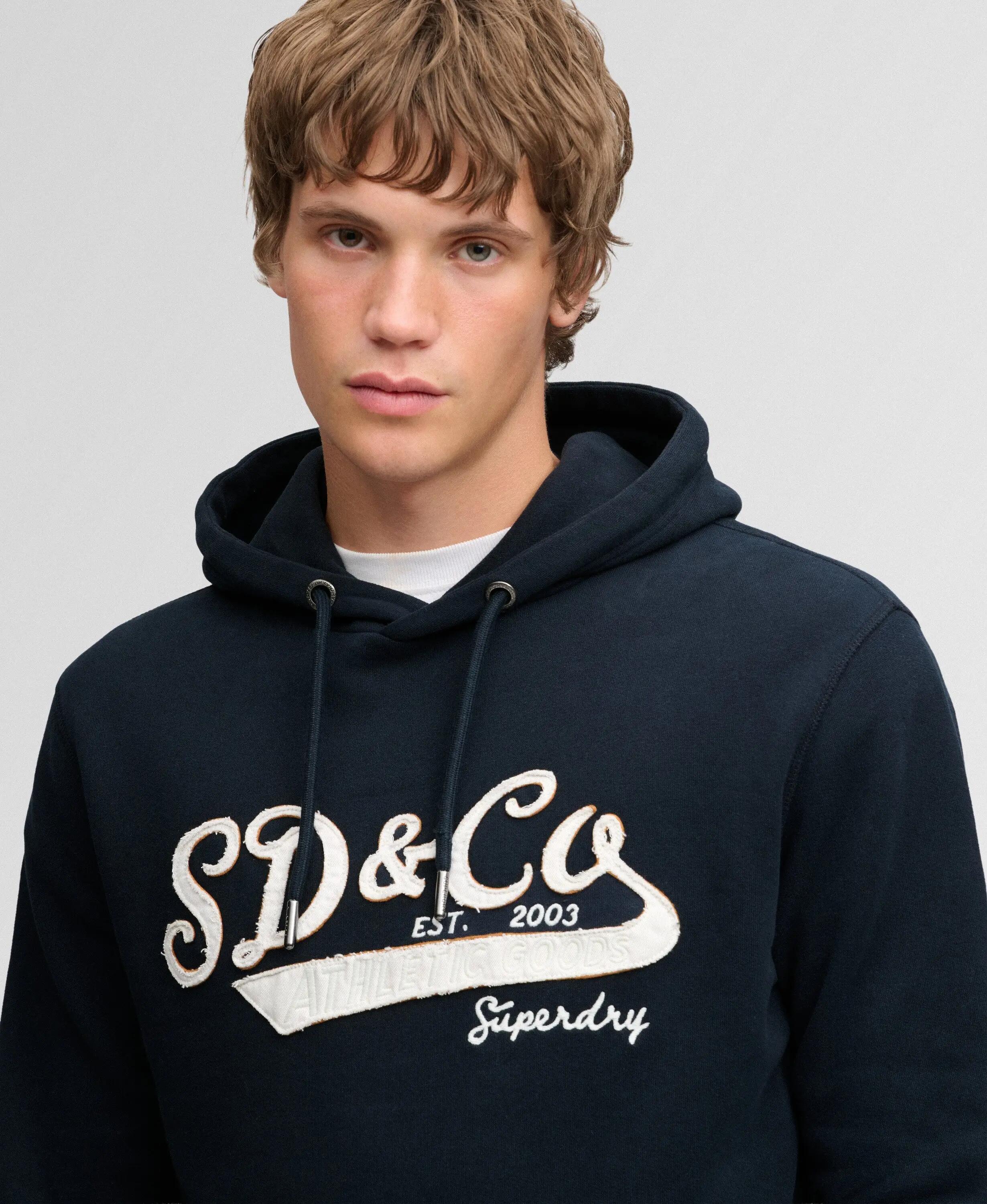 superdry SD&Co Washed Embroidered Relaxed Hoodie sweat relaxed brodé – ECLIPSE 4/5