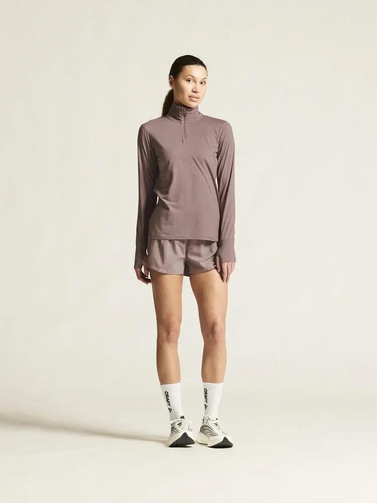 craft Flow HZ LS W — dames longsleeve met korte rits en col, warm en rekbaar 5/7
