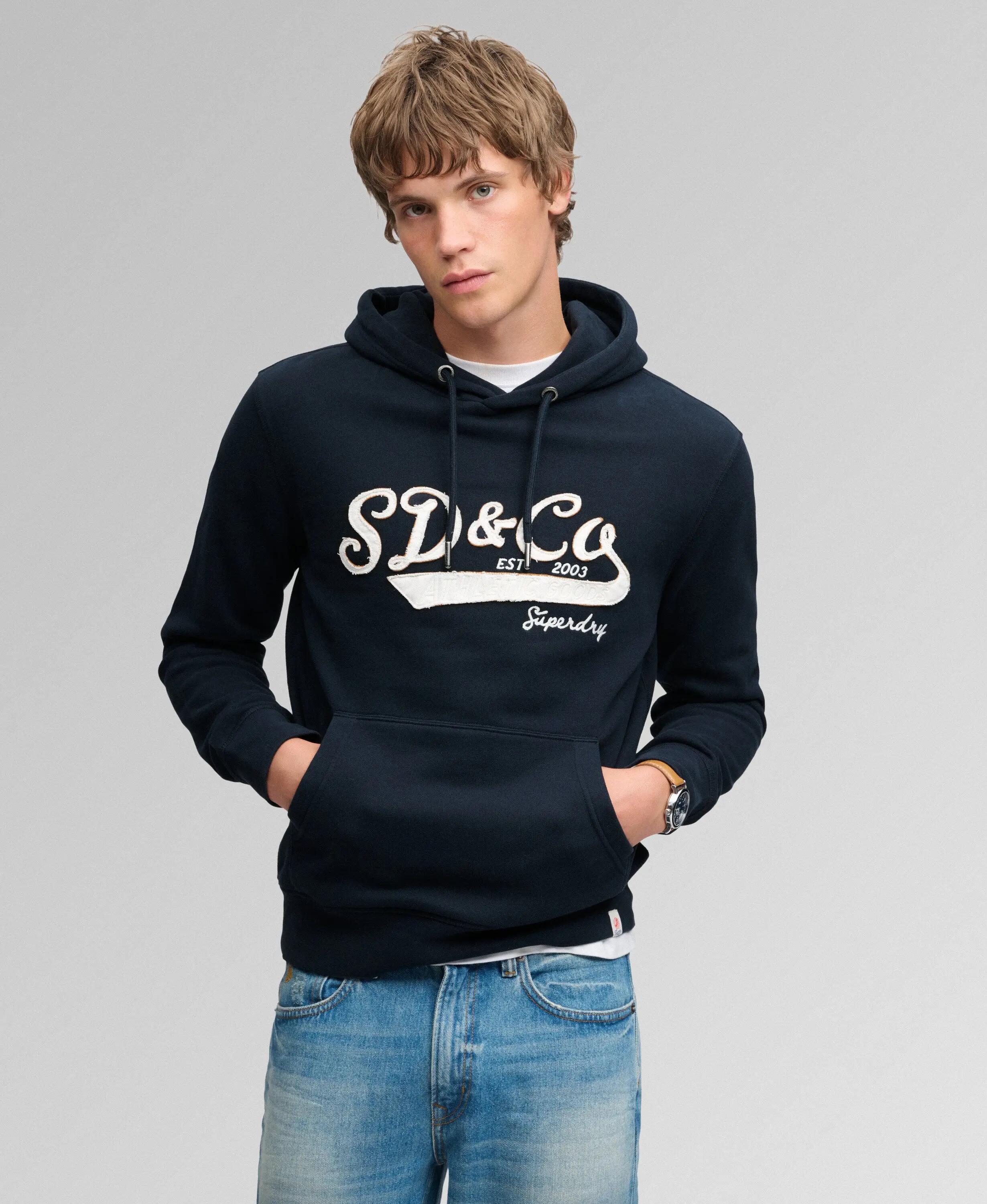 superdry SD&Co Washed Embroidered Relaxed Hoodie sweat relaxed brodé – ECLIPSE 2/5