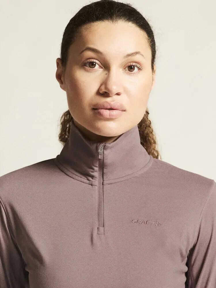 craft Flow HZ LS W — dames longsleeve met korte rits en col, warm en rekbaar 4/7