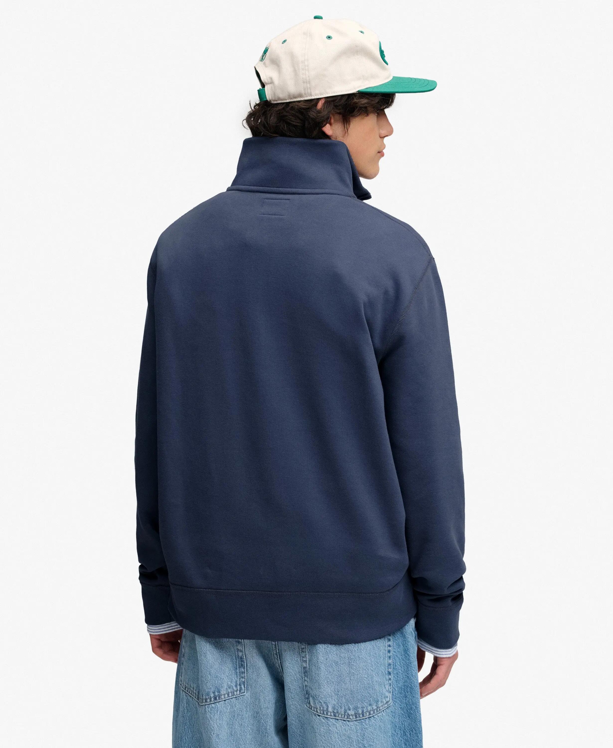 superdry Sweatshirt Essential Serif Logo Meio-Zíper – Soft Navy 5/7