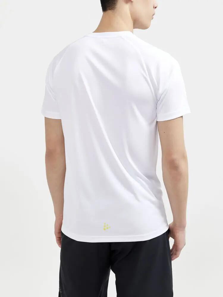 craft CORE Essence Logo Tee Uomo - 100% Poliestere Riciclato, Bianco 4/6