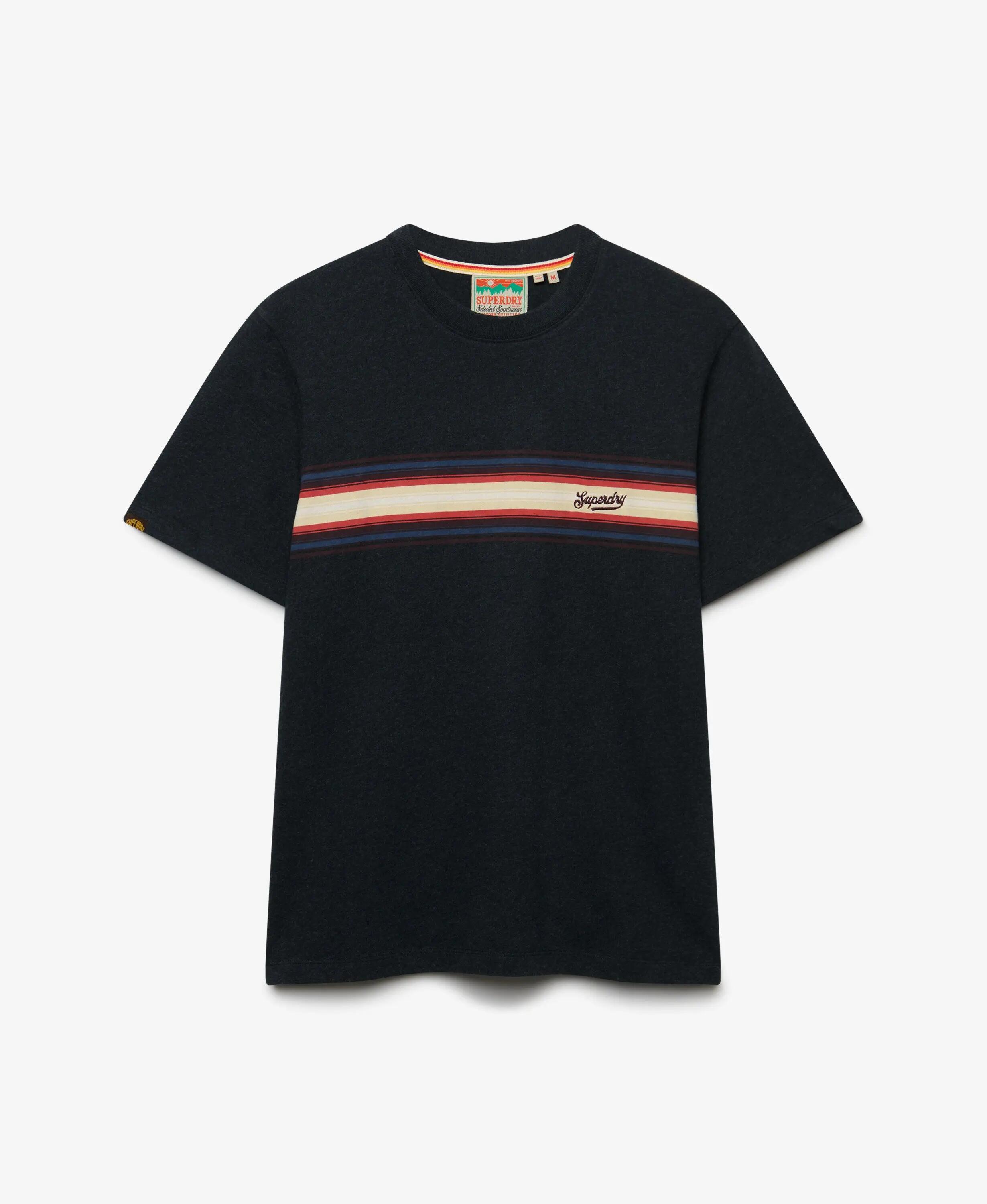 superdry Outdoor Stripe Logo Relaxed T-shirt z organicznej bawełny 6/6