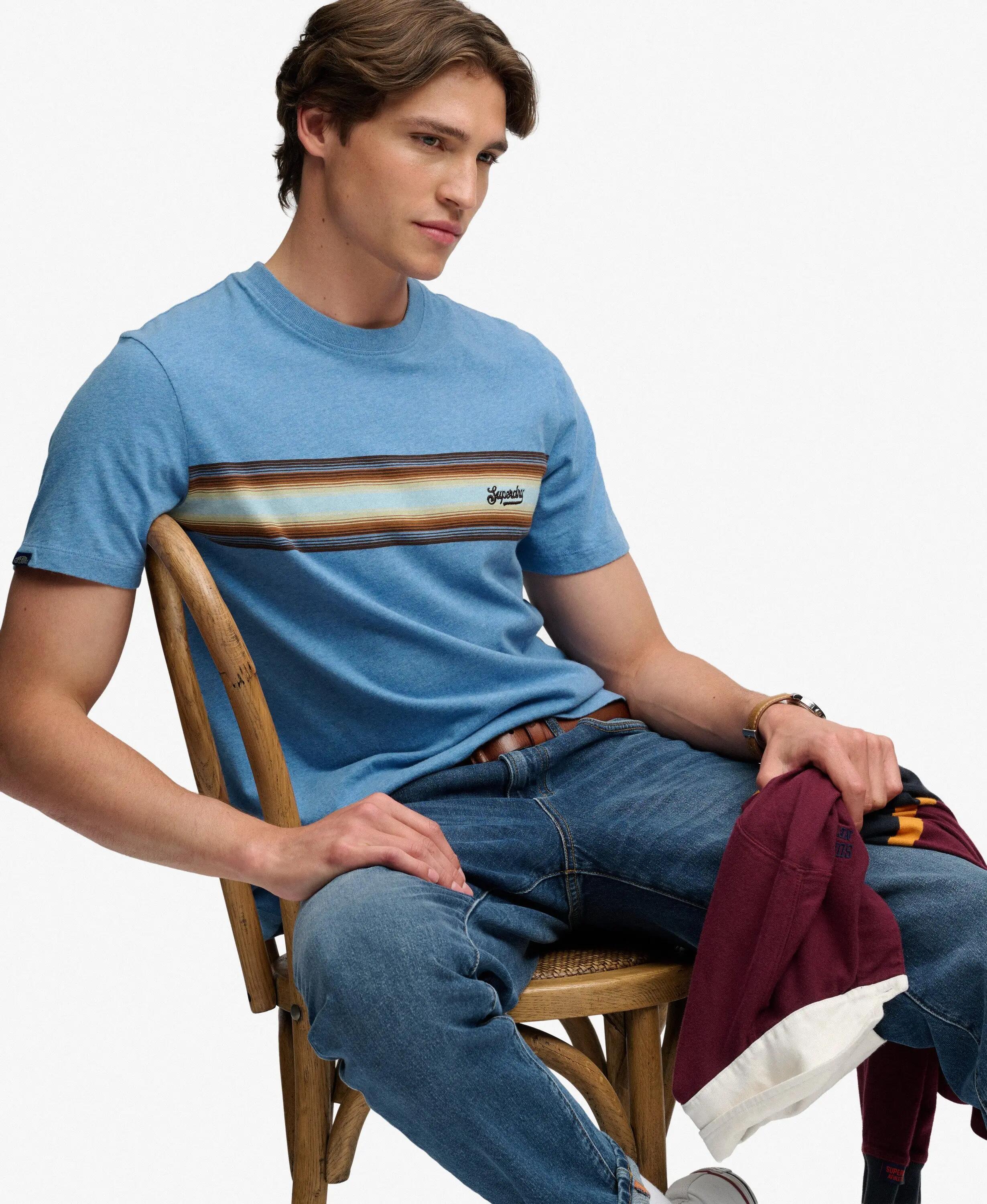 superdry T-shirt Outdoor Stripe Logo Relaxed in cotone bio 4/7