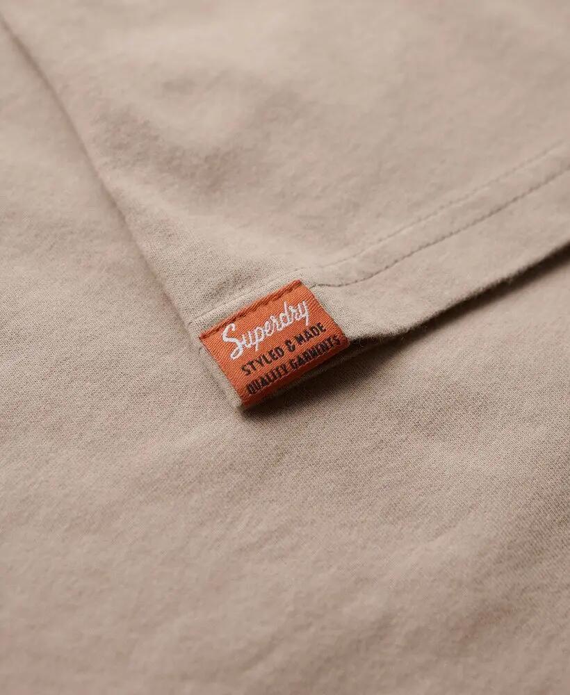 superdry T-shirt Embossed Archive Graphic em algodão – Deep Beige Slub 6/6