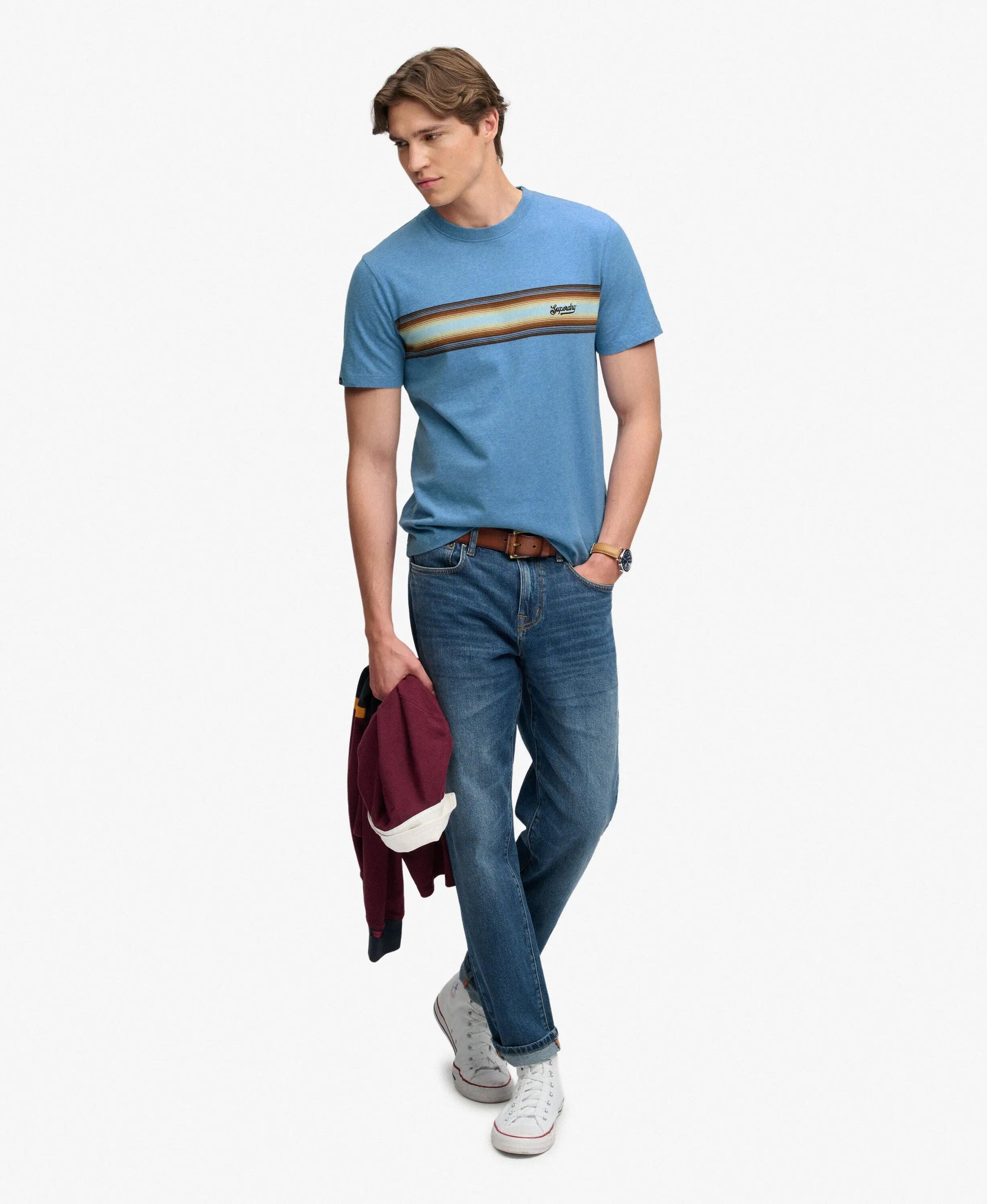 superdry T-shirt Outdoor Stripe Logo Relaxed in cotone bio 3/7
