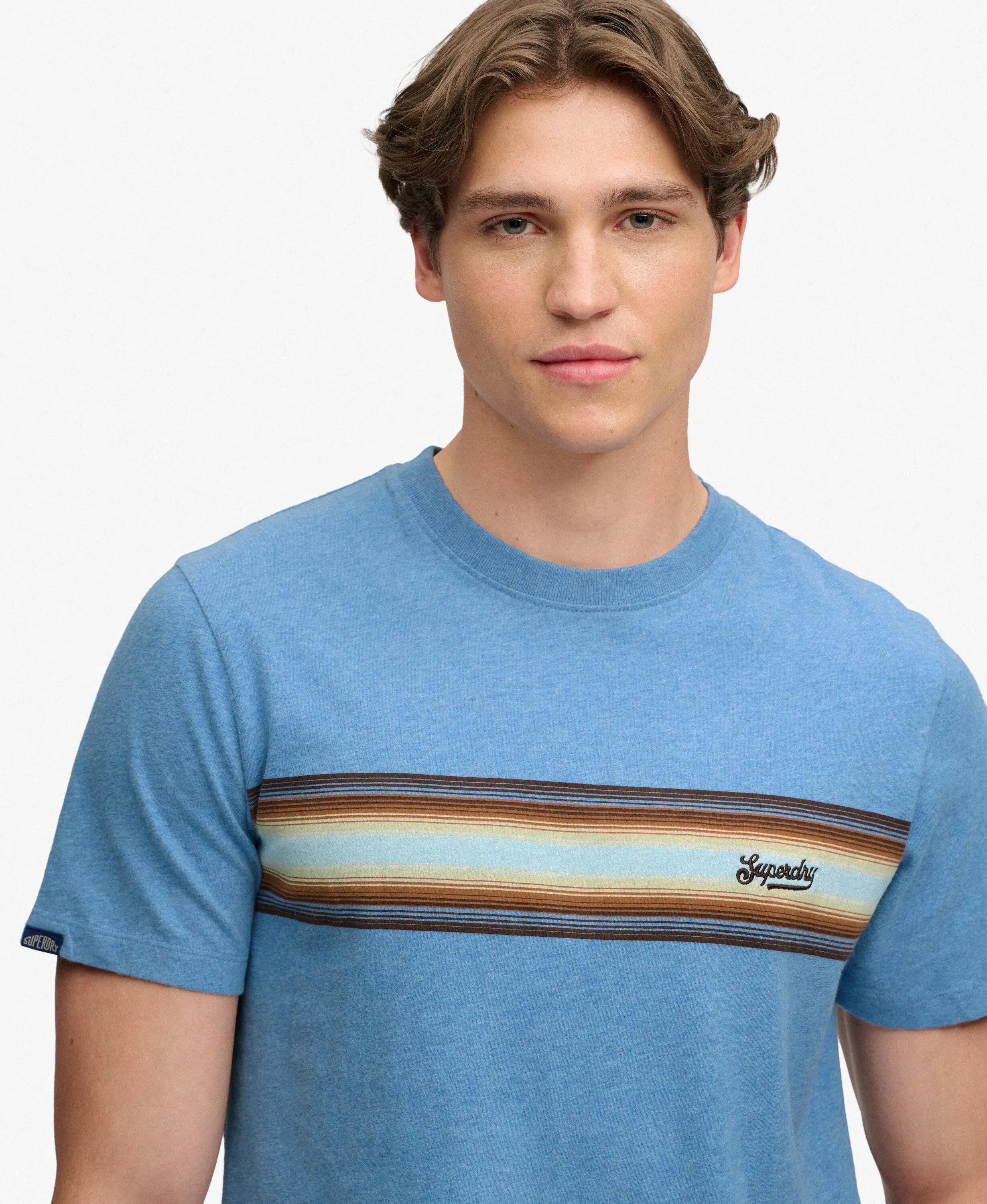 superdry T-shirt Outdoor Stripe Logo Relaxed in cotone bio 2/7