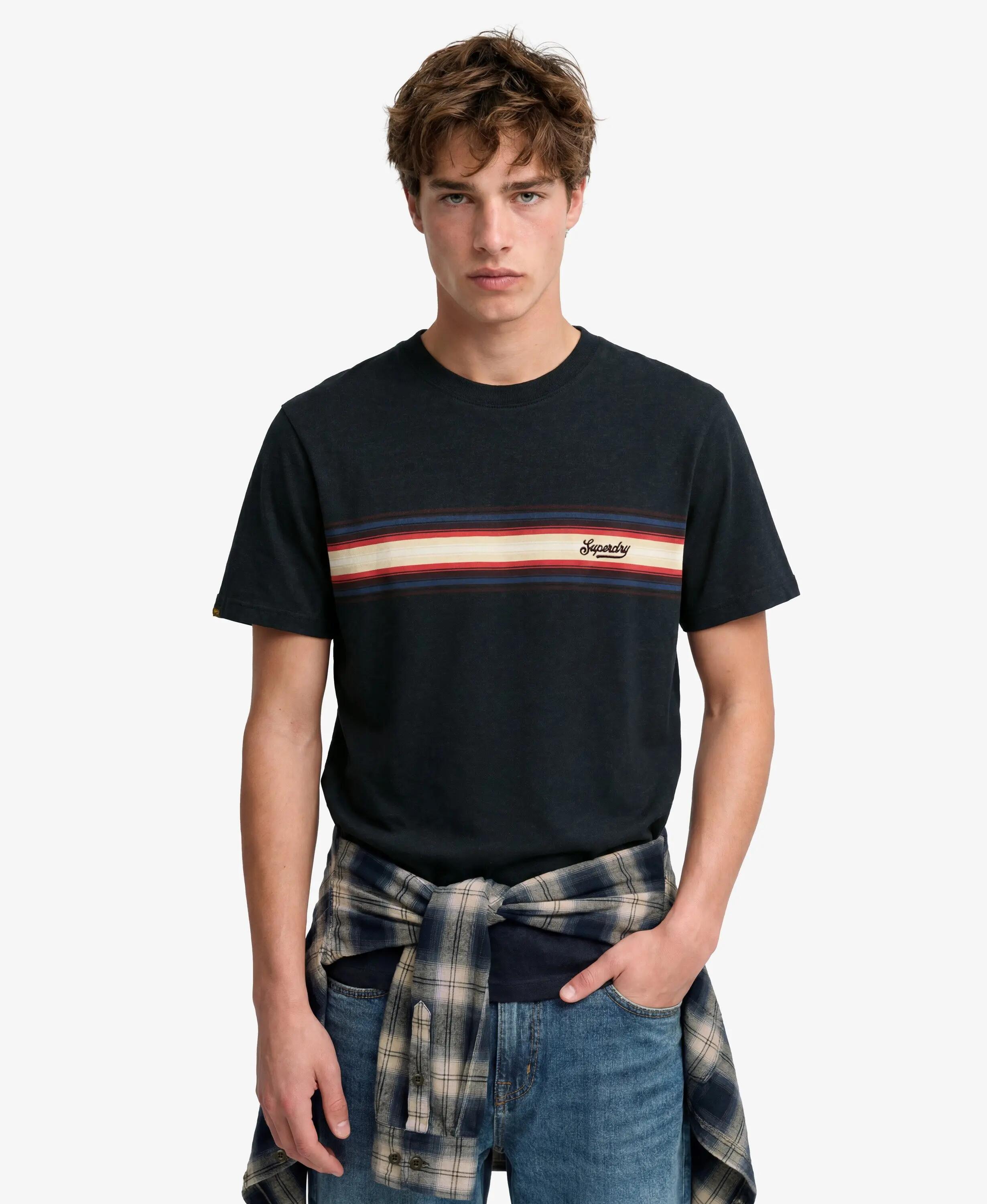 superdry Outdoor Stripe Logo Relaxed T-shirt z organicznej bawełny 2/6