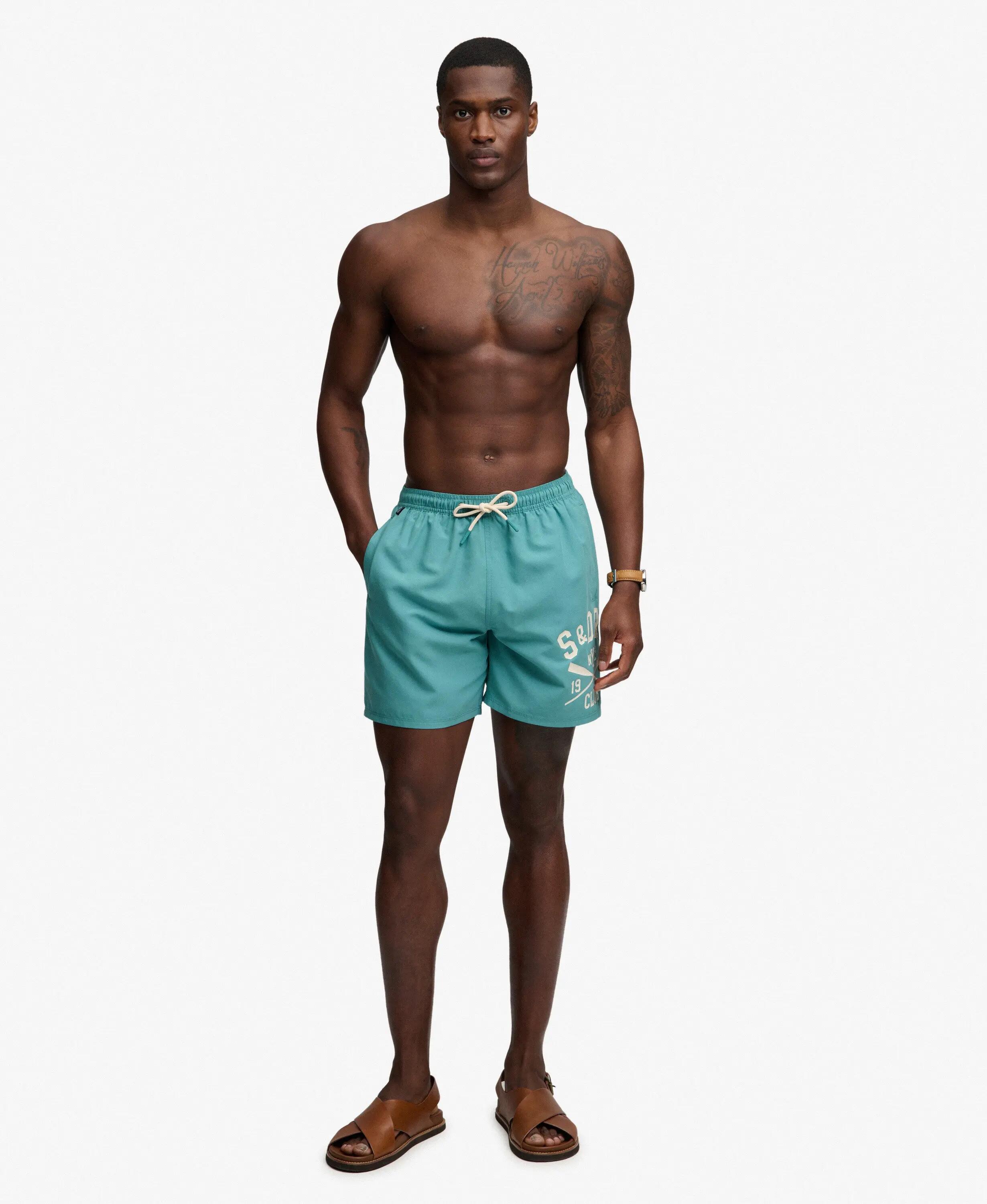 superdry Calções de banho estampados 16 polegadas em poliéster reciclado 5/7