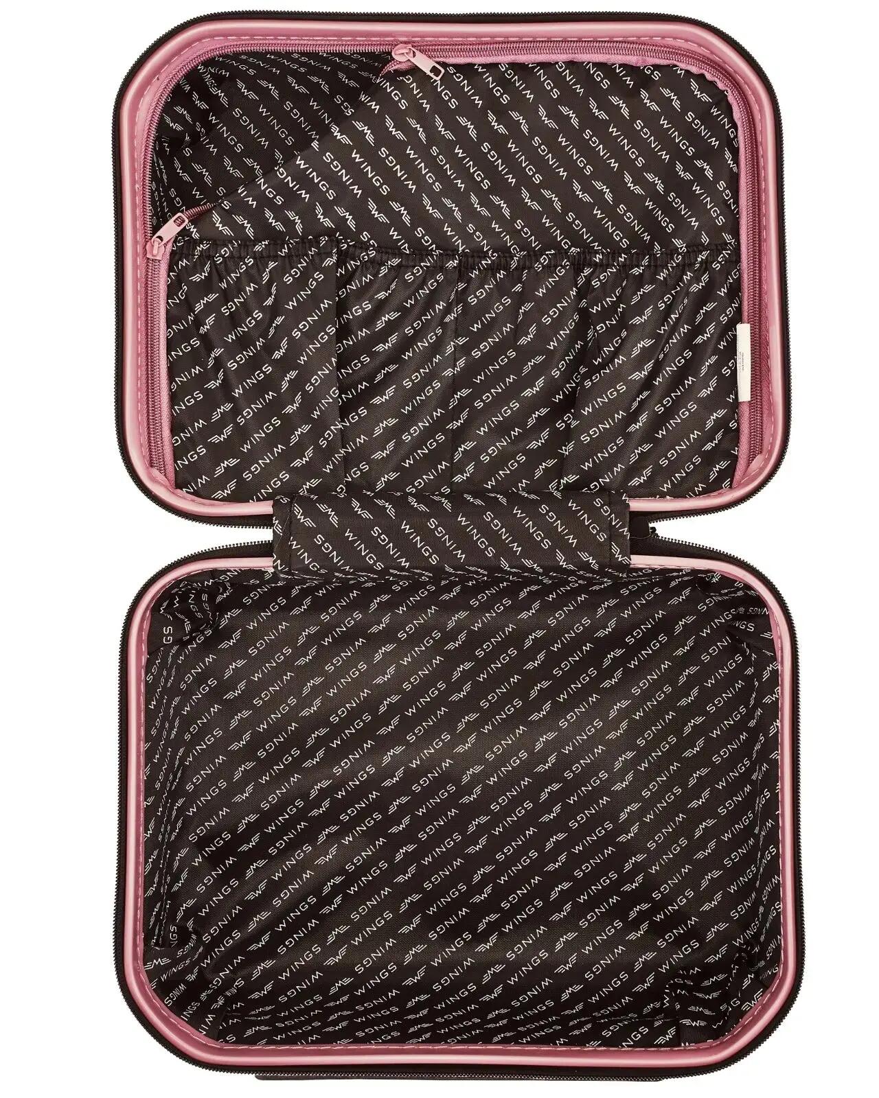 Wings CRAKE reiskoffer met toilettas 14" ROSE GOLD 10/10