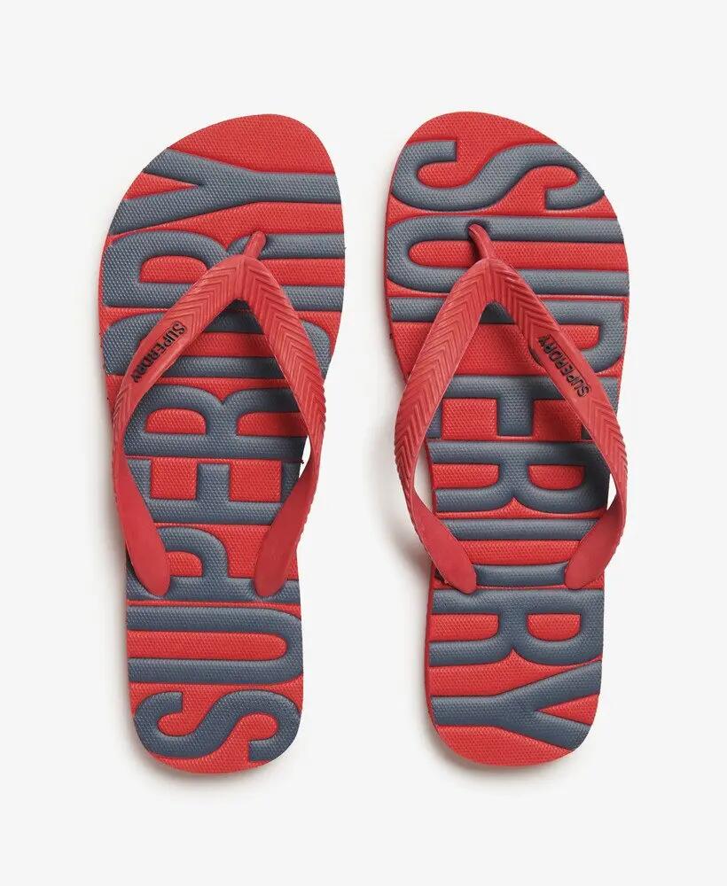 superdry Vintage Flip Flops em borracha – Varsity Red 6/7