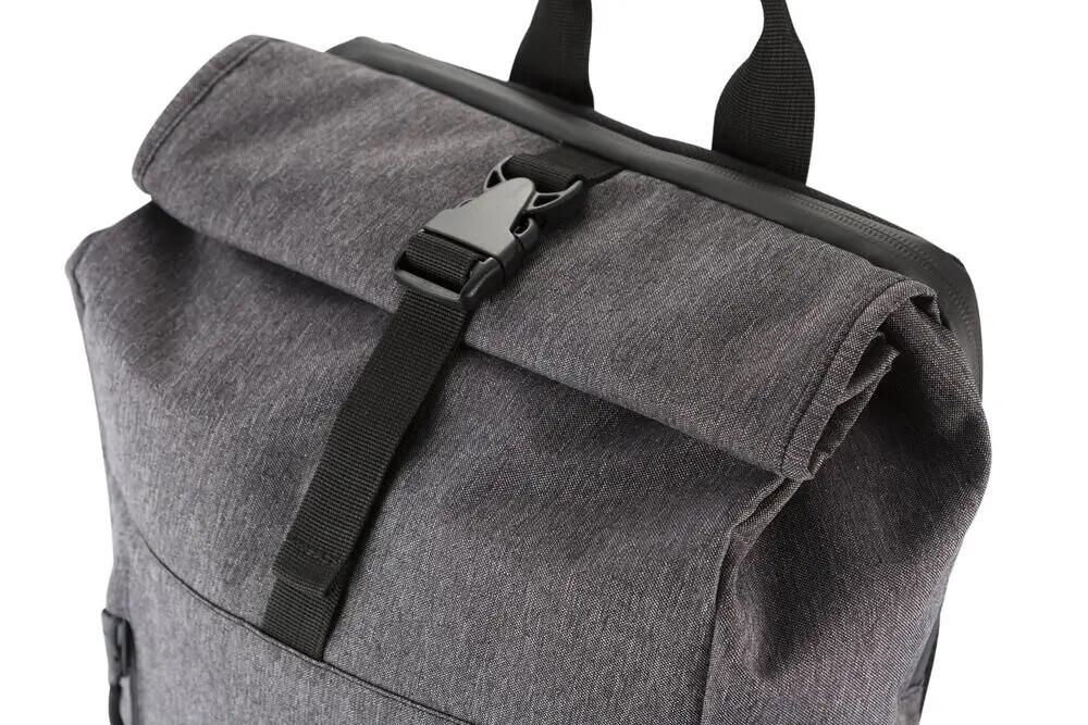 clique Mochila Roll-Up anthracite Melange — volume expandível 5/7