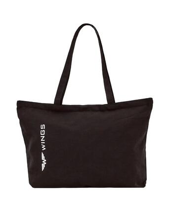 Torba shopper płócienna WINGS BLACK