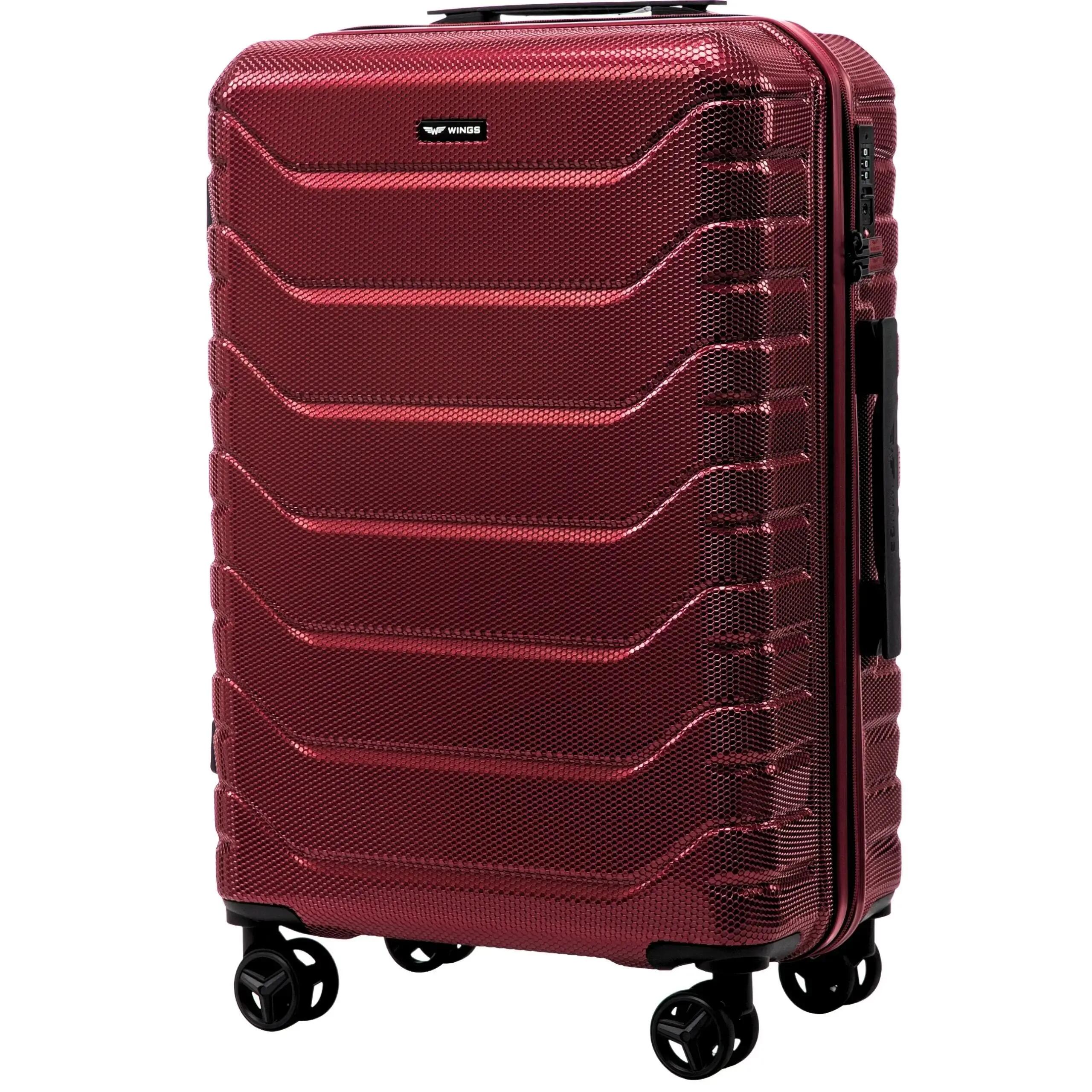 Lot de 4 valises Wings CRAKE S/M/L + valise compacte WINE RED 3/10