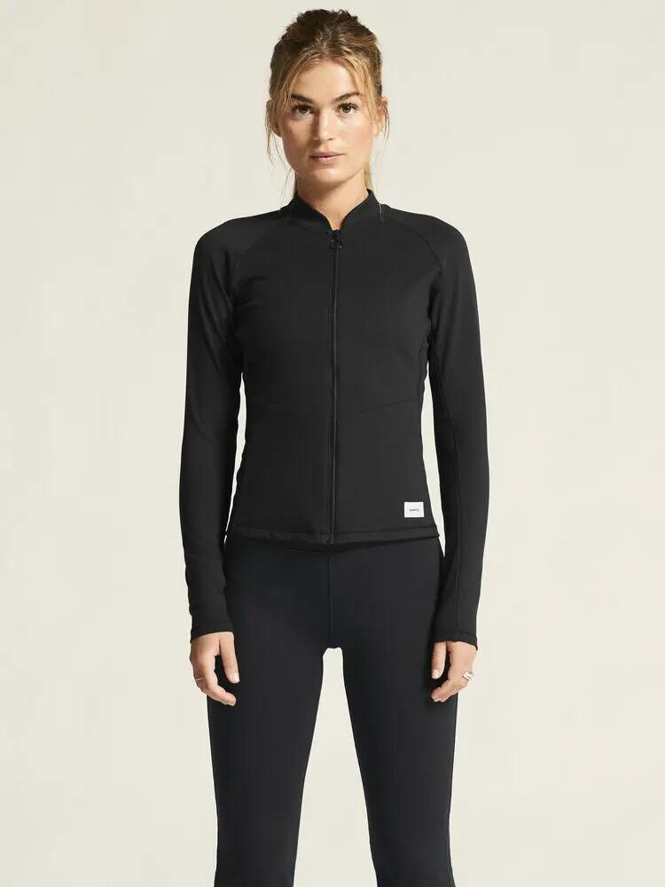 craft Maglia con zip Collective donna in poliestere riciclato – Black 3/7