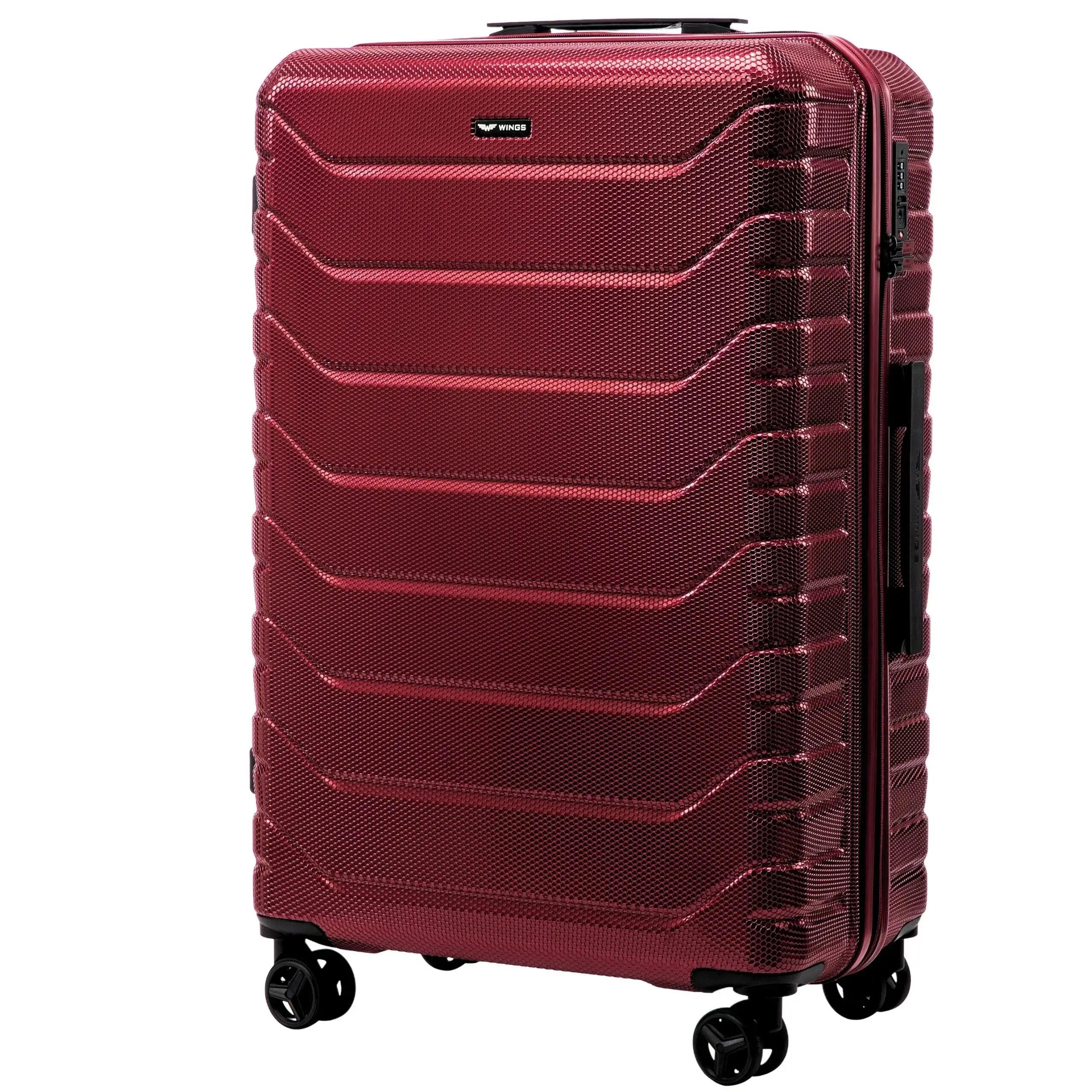 Lot de 4 valises Wings CRAKE S/M/L + valise compacte WINE RED 2/10