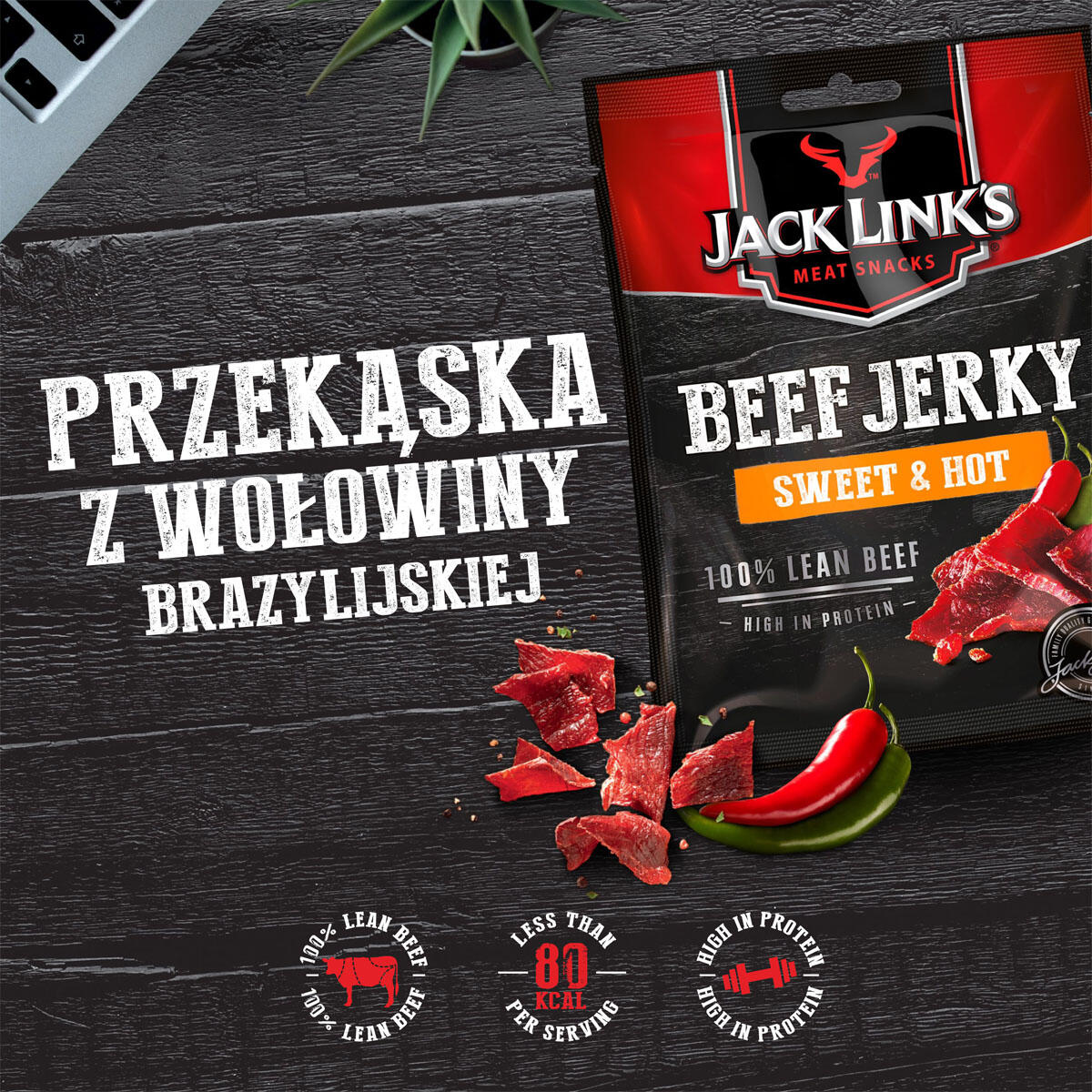 Viande De Bœuf Séché | Beef Jerky (1x25gr) | Sweet Et Hot 3/5