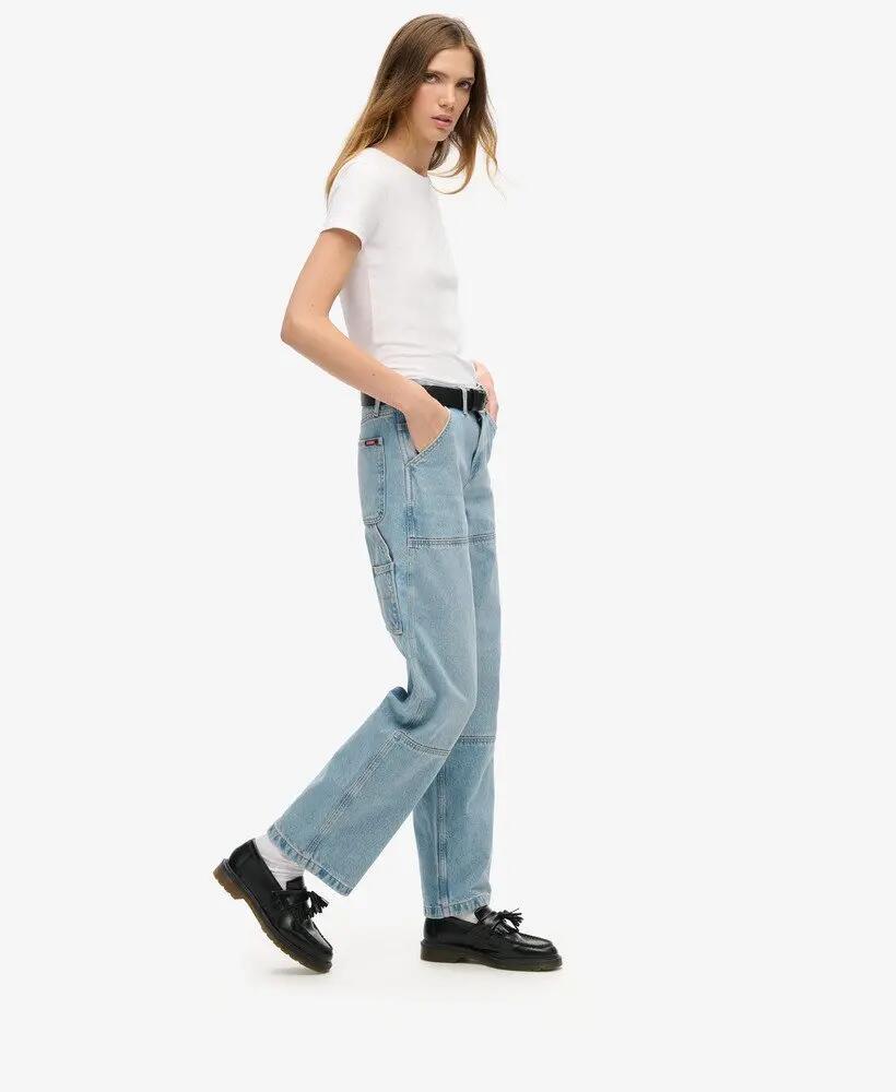 superdry Pantalon Carpenter Mid Rise en Denim en coton bio 2/7