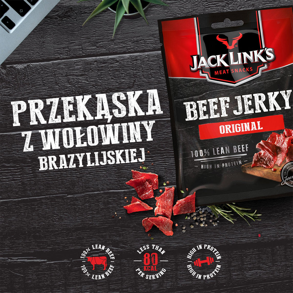 Viande De Bœuf Séché | Beef Jerky (1x25gr) | Original 3/4
