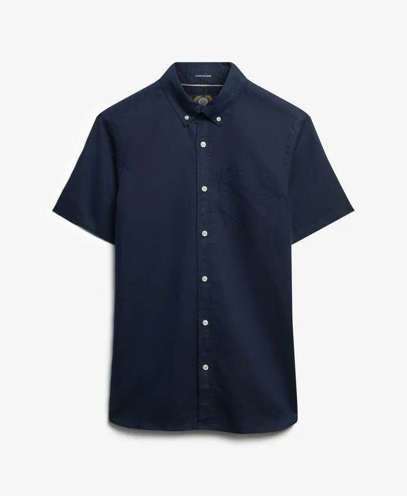 superdry Koszula krótki rękaw bawełna-lniana - Relaxed fit 6/6