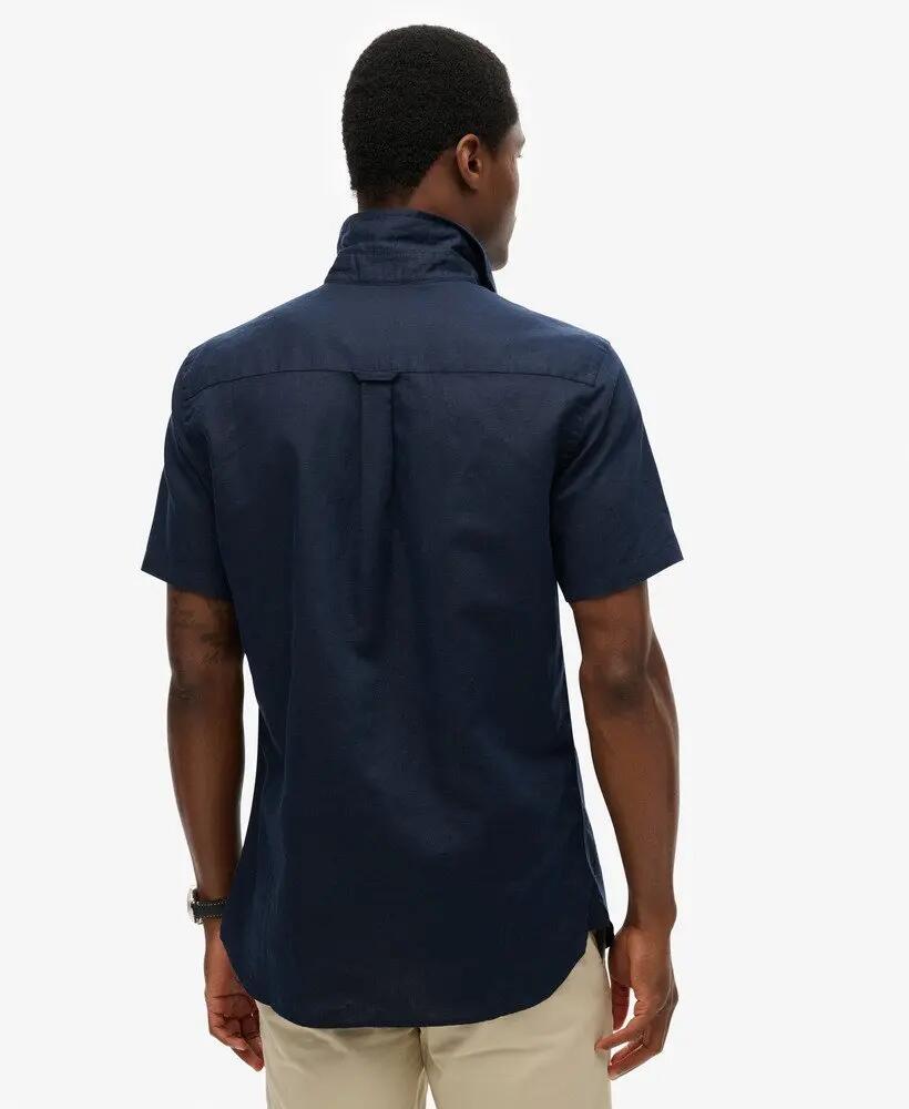 superdry Koszula krótki rękaw bawełna-lniana - Relaxed fit 4/6