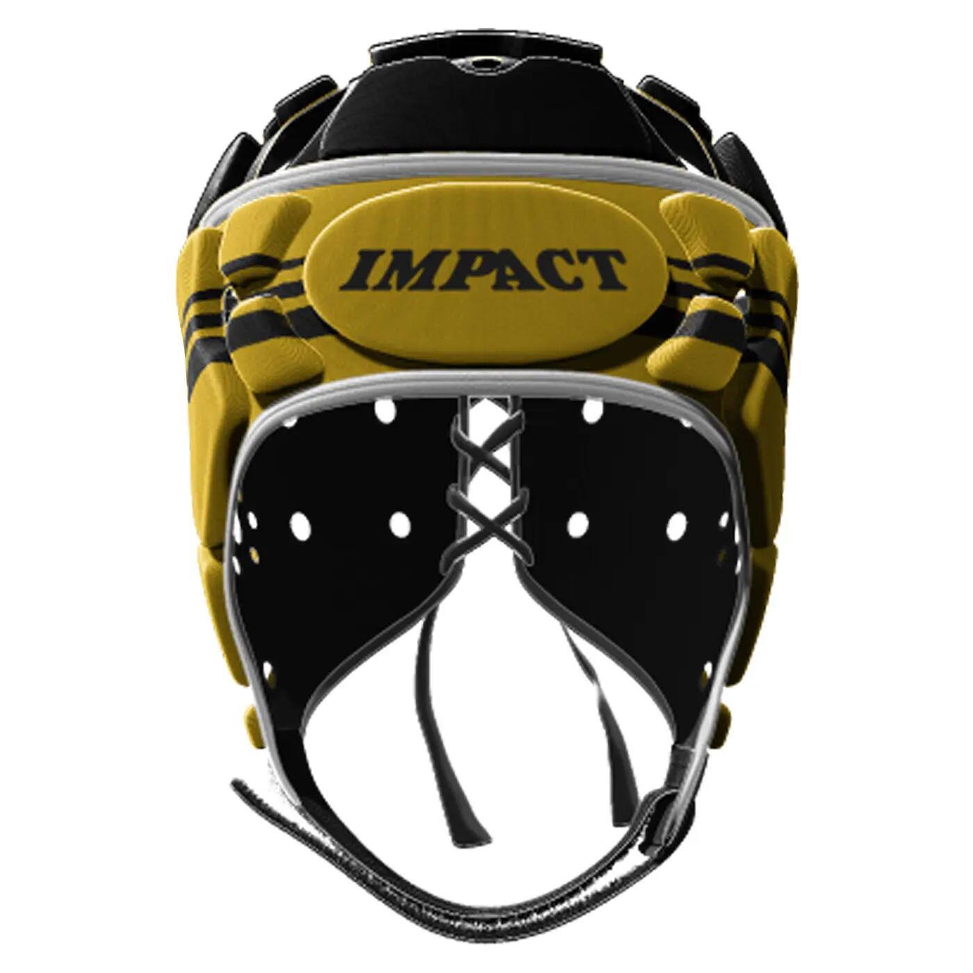 Casco da rugby Impact V2 Brumby giallo e nero 3/3