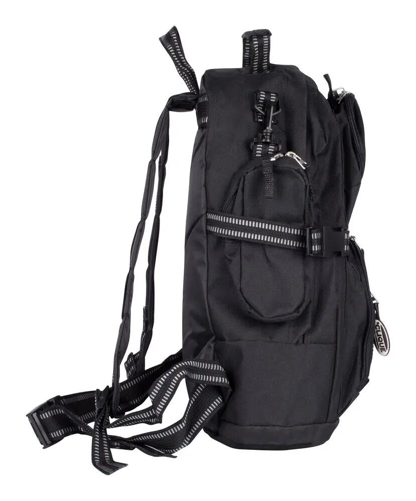 clique Backpack in poliestere 600D con rivestimento PVC — nero, Onesize 4/4