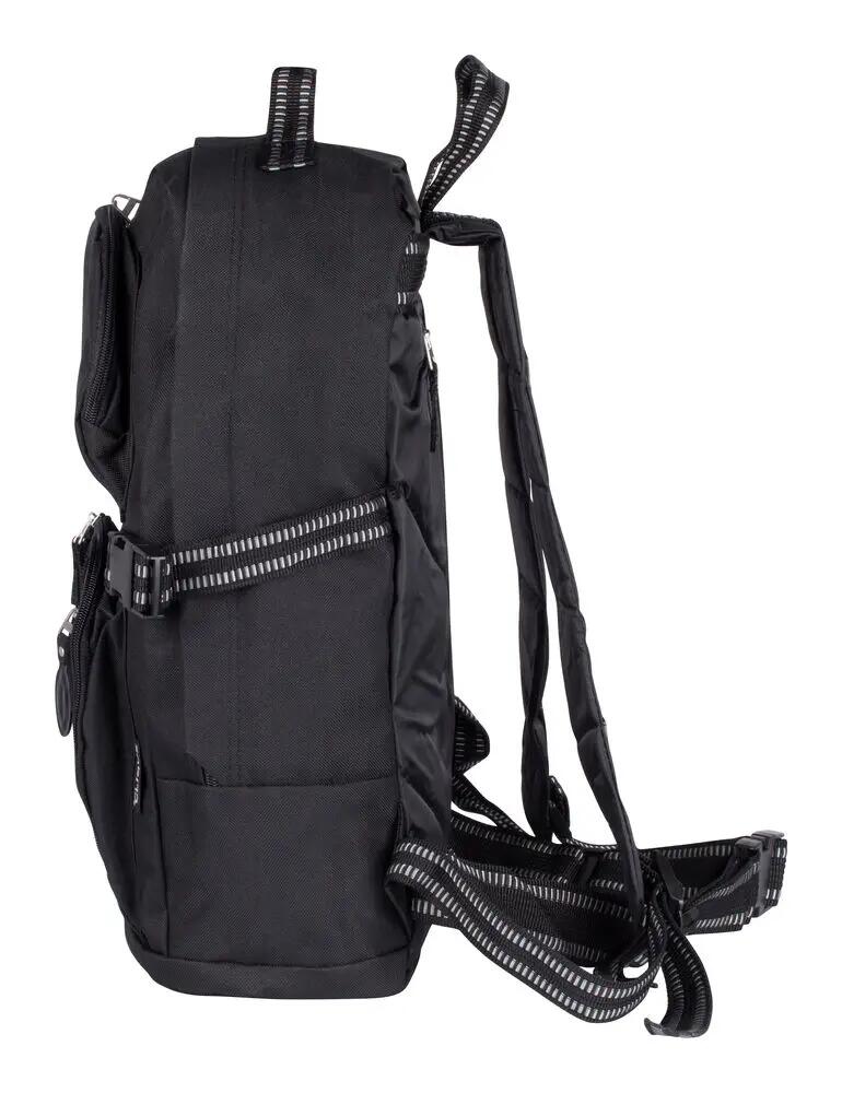 clique Backpack in poliestere 600D con rivestimento PVC — nero, Onesize 3/4