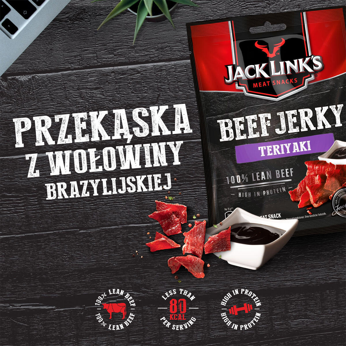 Viande De Bœuf Séché | Beef Jerky (1x25gr) | Teriyaki 3/4