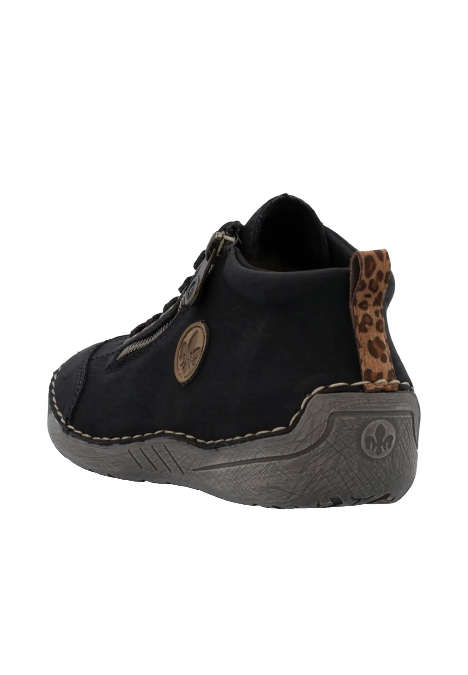 Rieker Damen Sneaker Low Halbschuhe Schuhe 52514-00 Schwarz 2/5