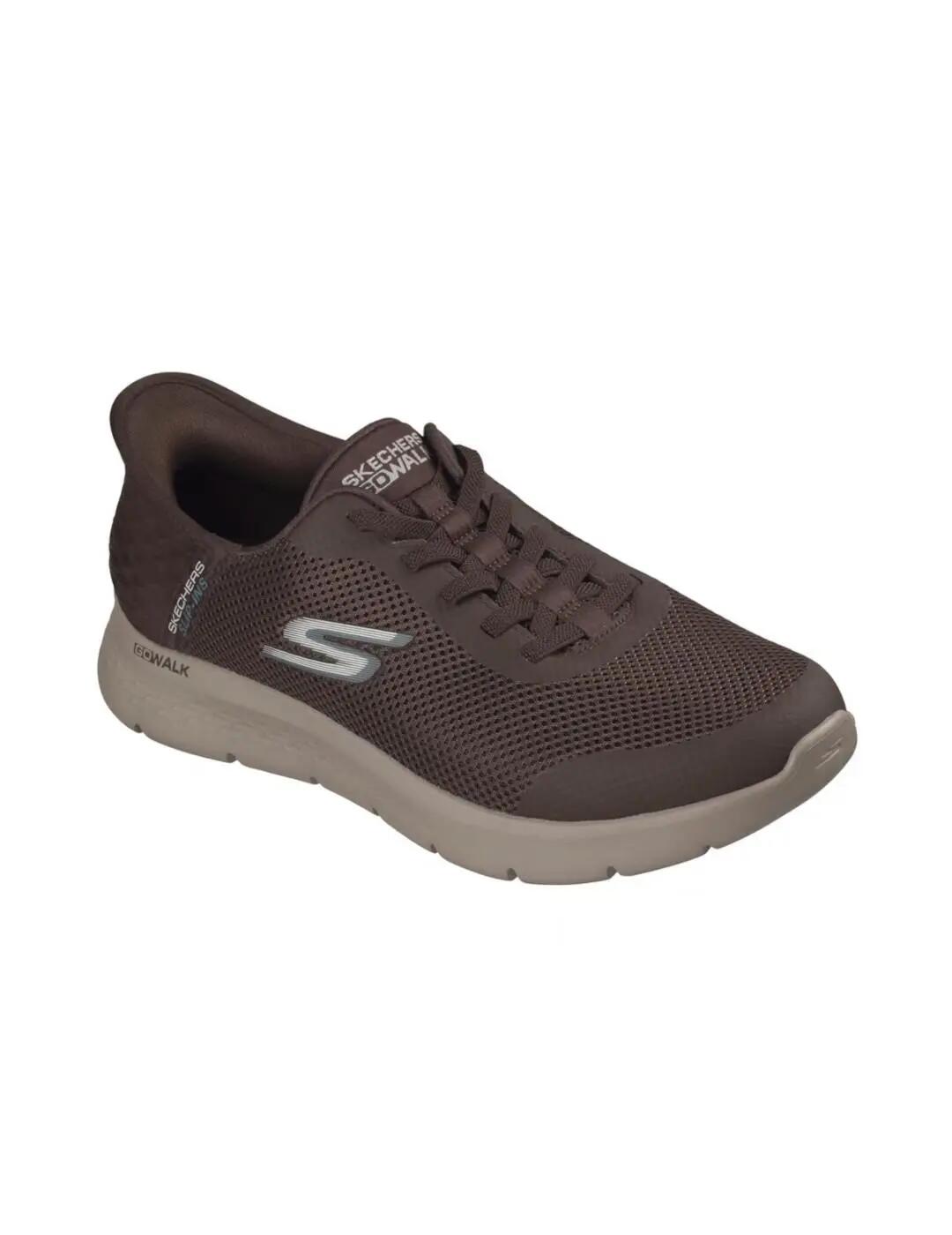 Zapatillas para Hombre Skechers Go walk flex hands up Marrón 3/5