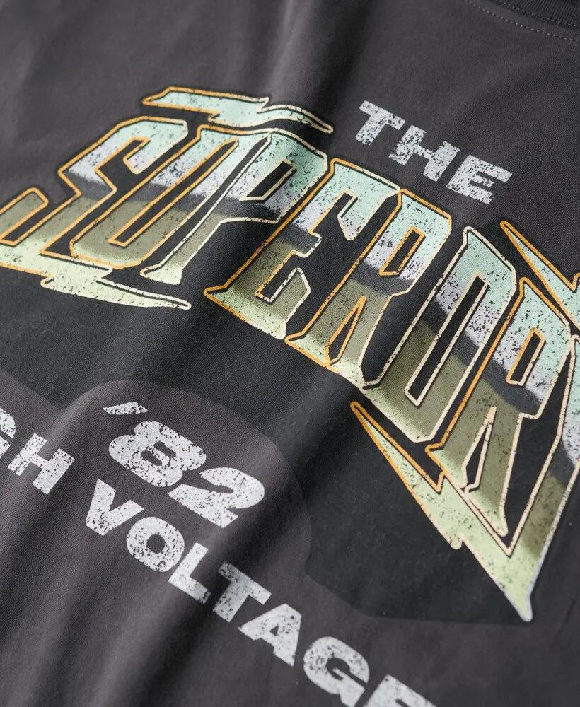 superdry T-shirt 70s Rock Graphic Band en coton noir 5/6