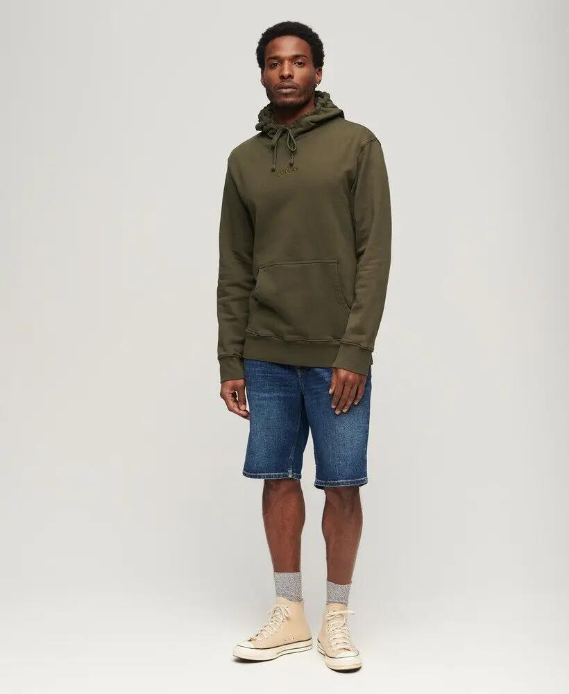 superdry sweat à capuche Micro Logo Graphic Loose – olive Khaki 5/7