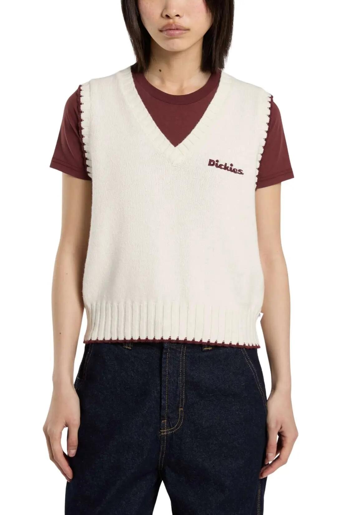 Gilet - sportswear - femme - relaxed, col en V - Slayden - panna 1/4