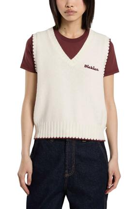 Gilet - sportswear - femme - relaxed, col en V - Slayden - panna