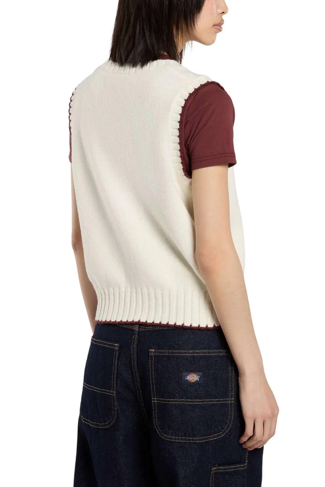 Gilet - sportswear - femme - relaxed, col en V - Slayden - panna 3/4