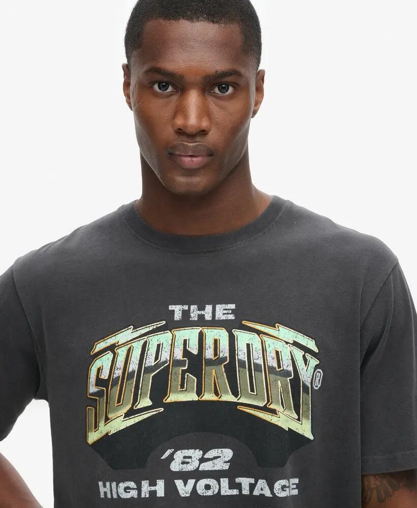 superdry T-shirt 70s Rock Graphic Band en coton noir 3/6