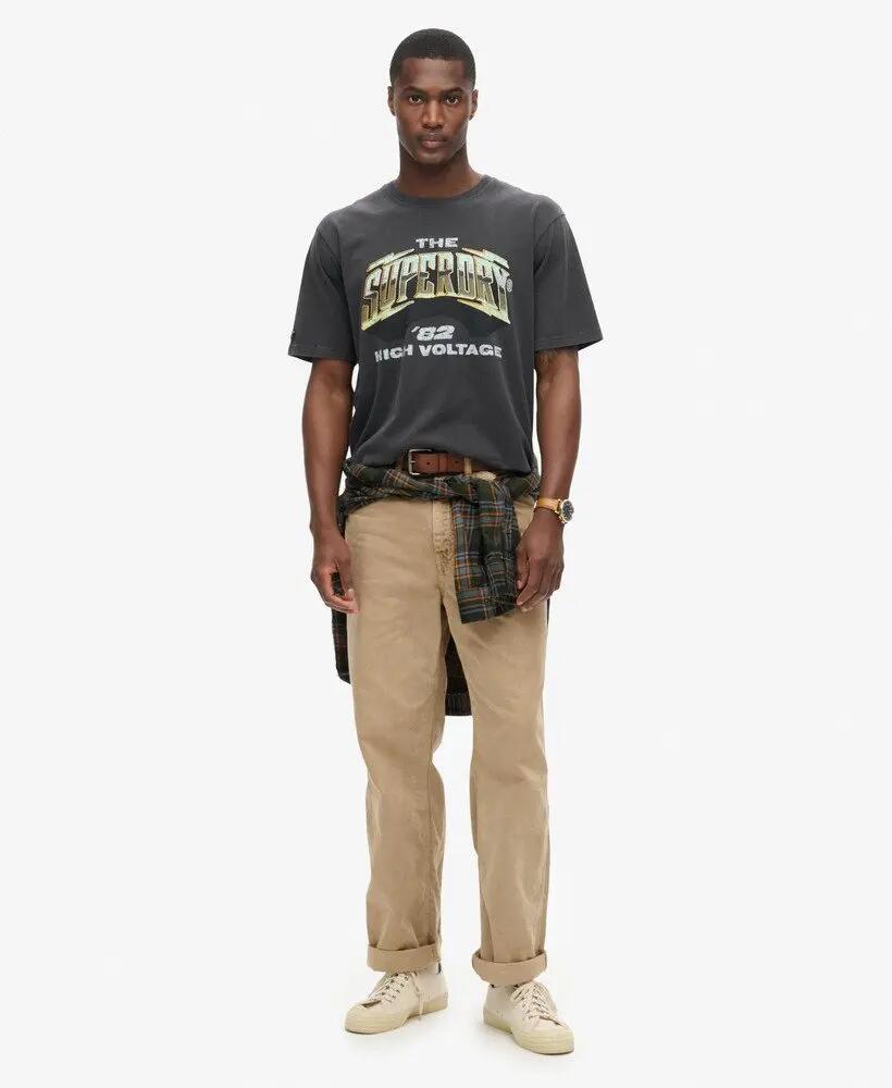 superdry T-shirt 70s Rock Graphic Band en coton noir 2/6