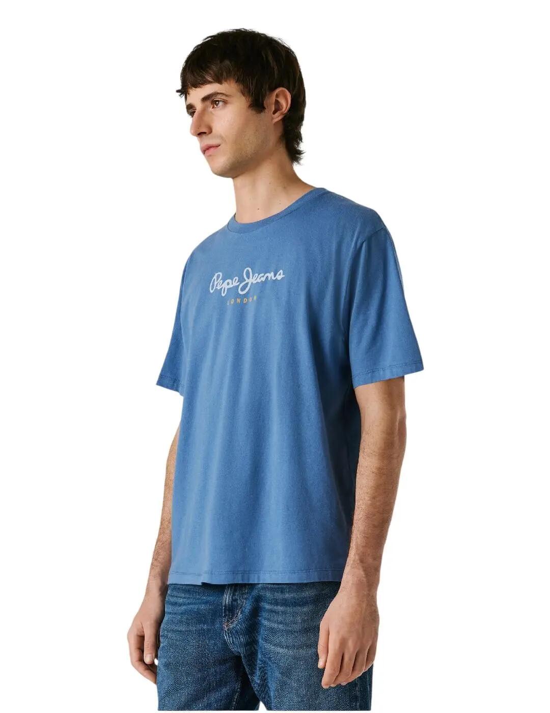 Maglietta da uomo Pepe jeans Eggo Blu. 7/7