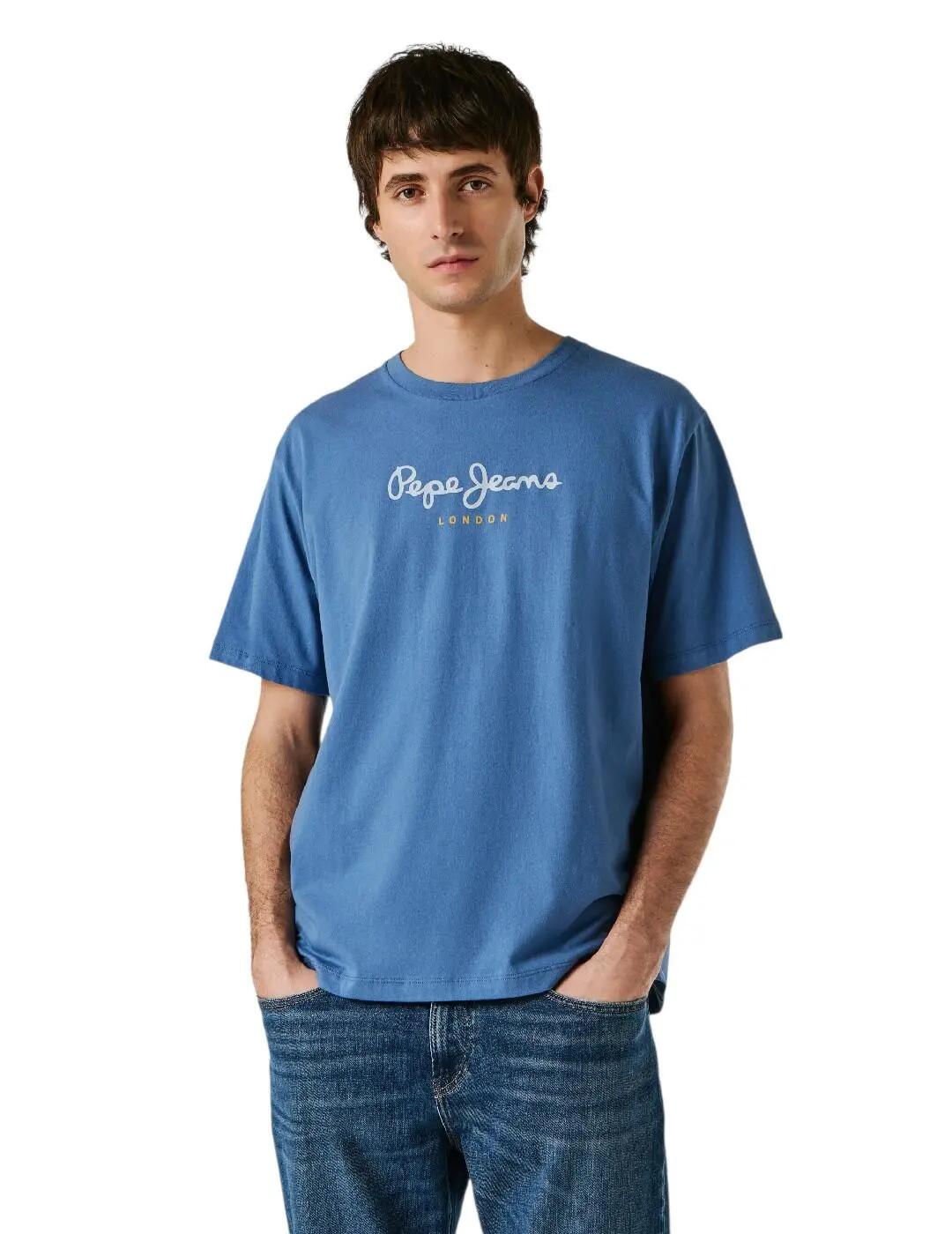 Maglietta da uomo Pepe jeans Eggo Blu. 6/7