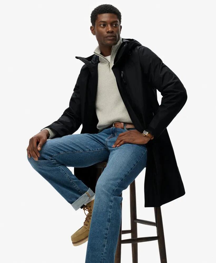 superdry Hooded Tech Fishtail Parka – Preto, Oversized 2/7