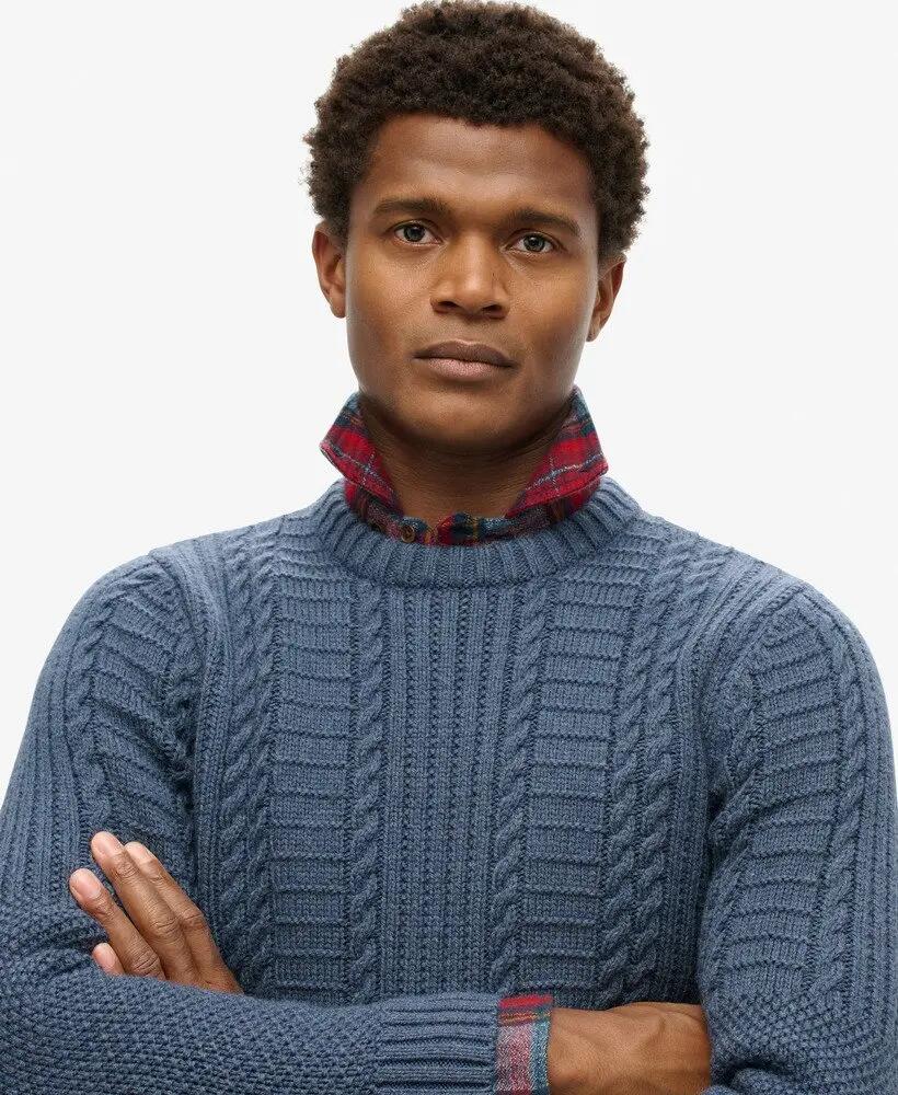 superdry Maglione Jacob lavorato a trecce – caldo e vintage 3/6