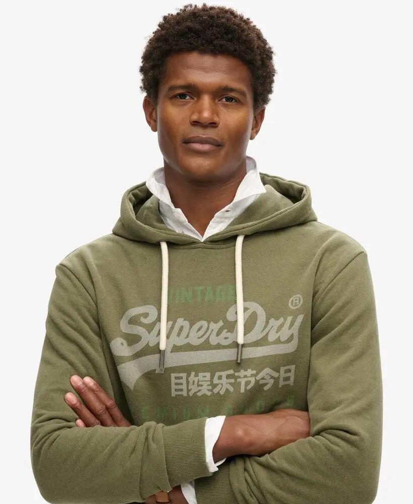 superdry Felpa Classic Vintage Logo Heritage in materiali riciclati 3/7