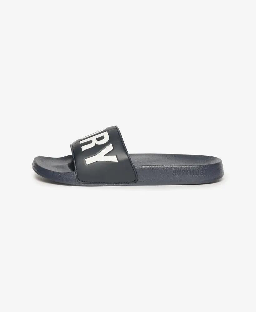 superdry Core Pool Sliders – Badeschlappen Deep Marineblau/Optic 4/7