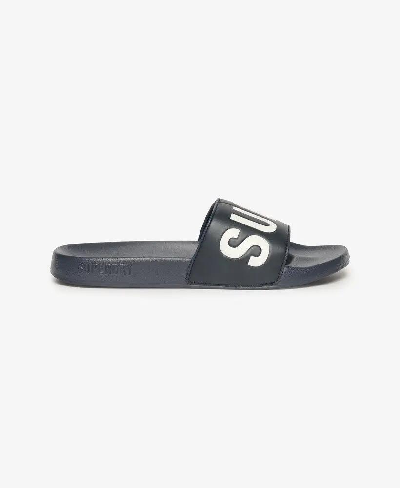 superdry Core Pool Sliders – Badeschlappen Deep Marineblau/Optic 3/7