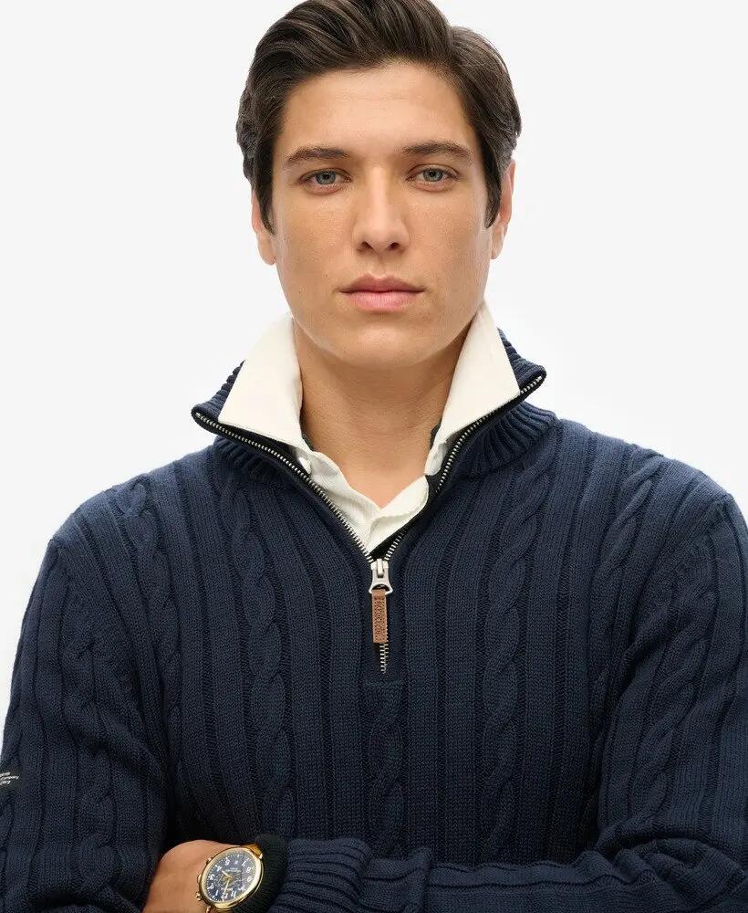 superdry Camisola meia‑zíper em algodão biológico – Classic Fit 3/6