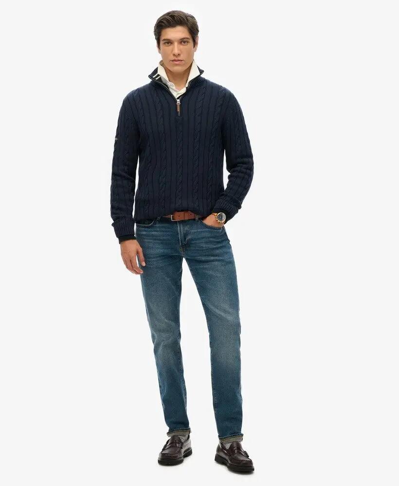 superdry Camisola meia‑zíper em algodão biológico – Classic Fit 2/6
