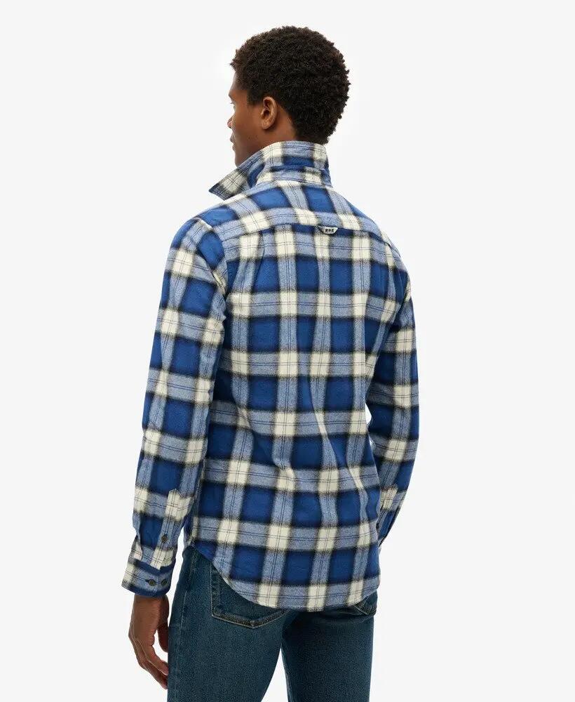 superdry Koszula Vintage Lumberjack 100% bawełna Rodrick Check Blue 4/4